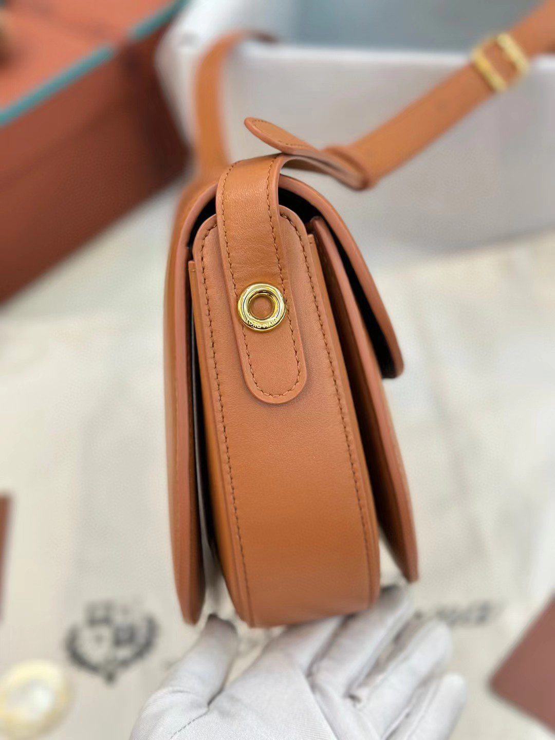 Loro Piana saddle bag view 4