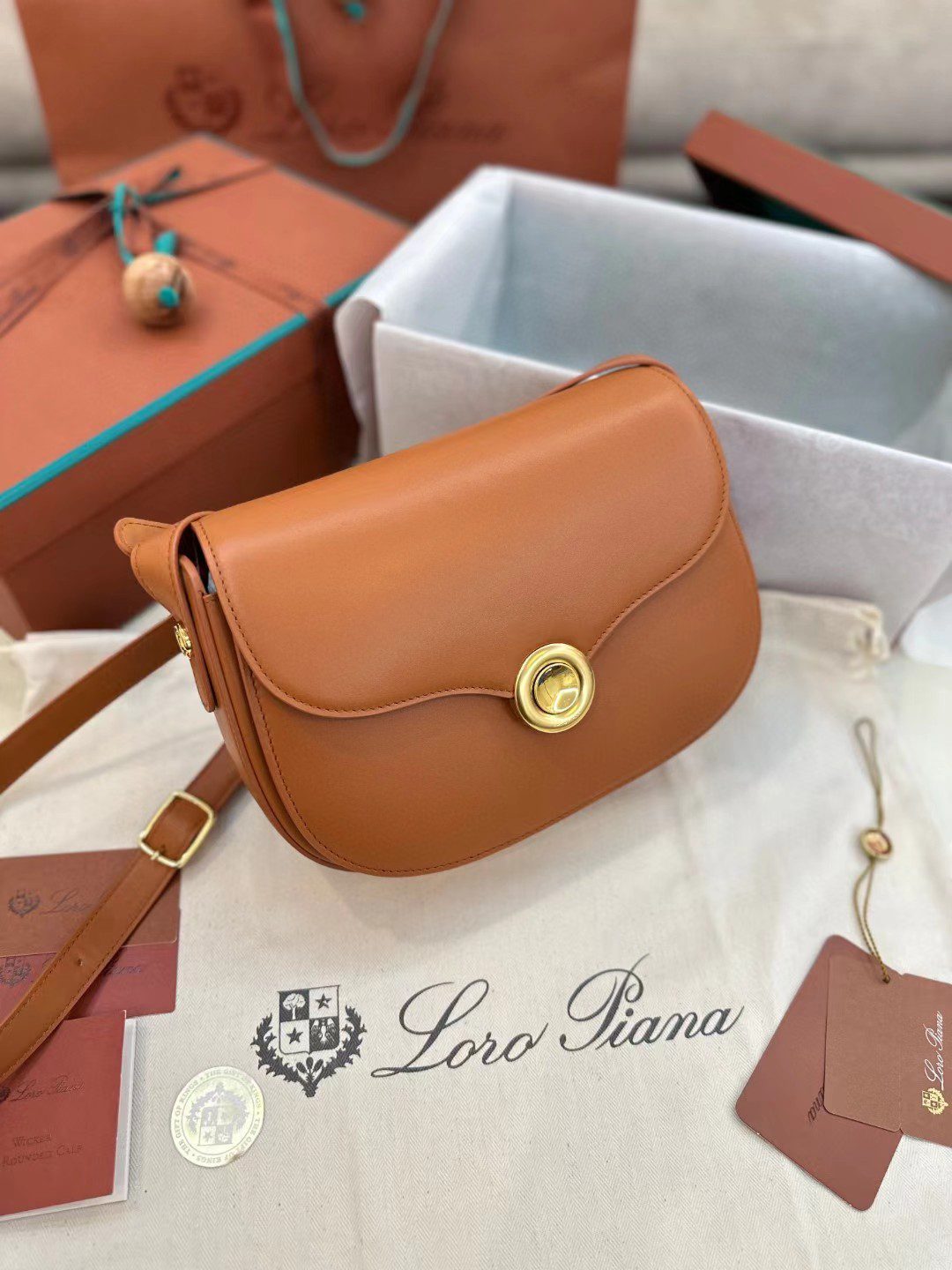 Loro Piana saddle bag view 7