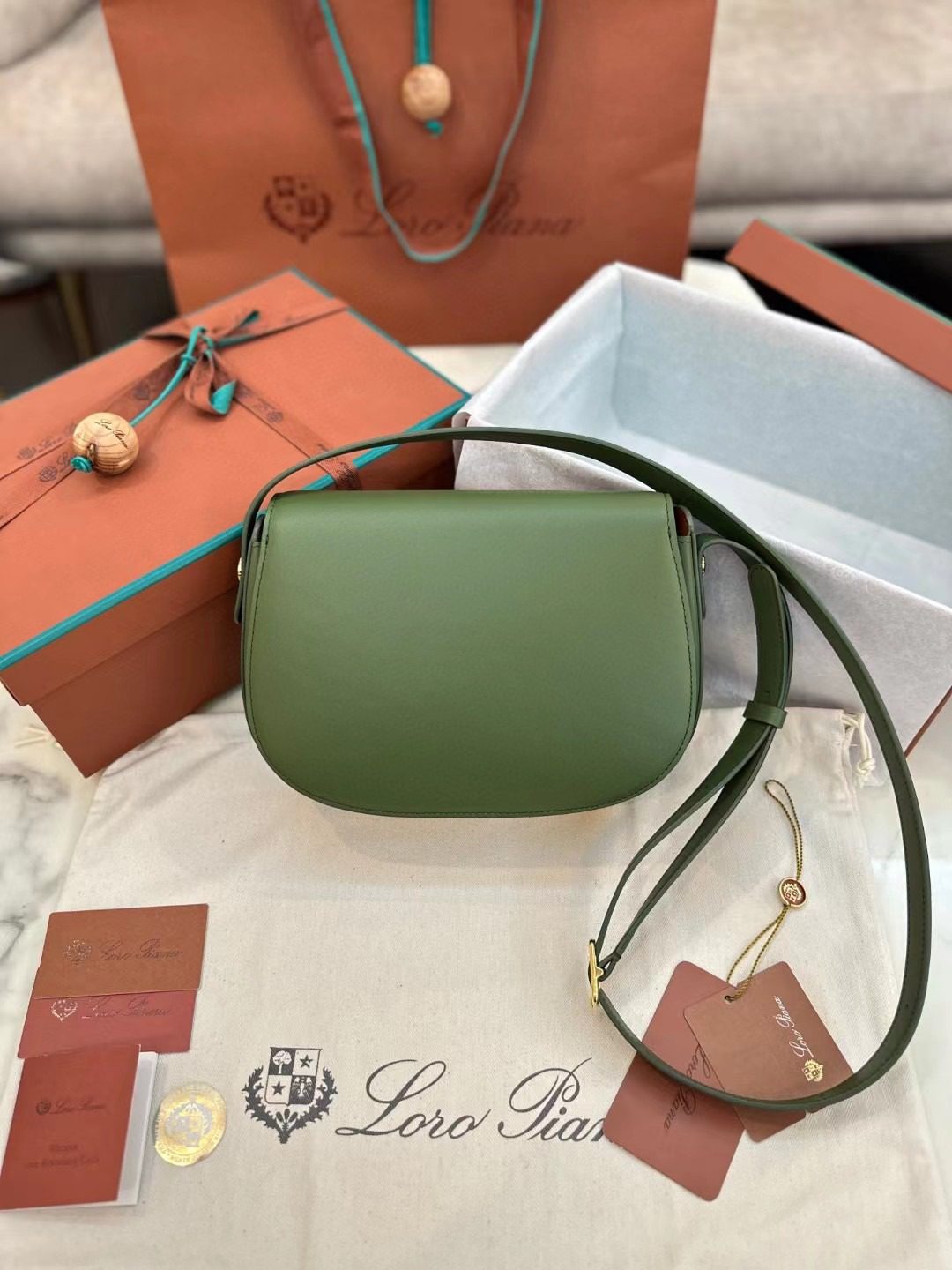 Loro Piana saddle bag view 6