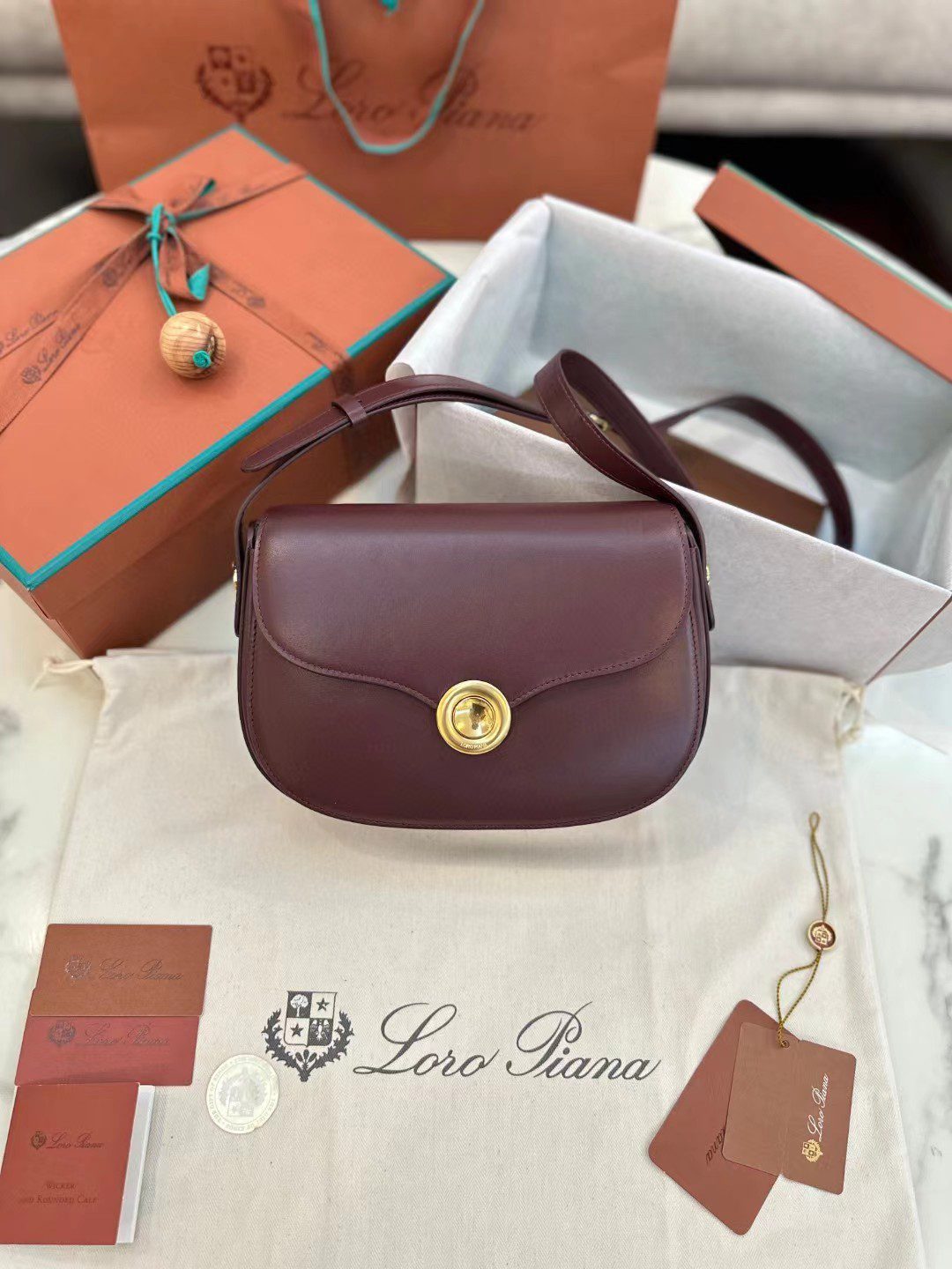 Loro Piana saddle bag view 1