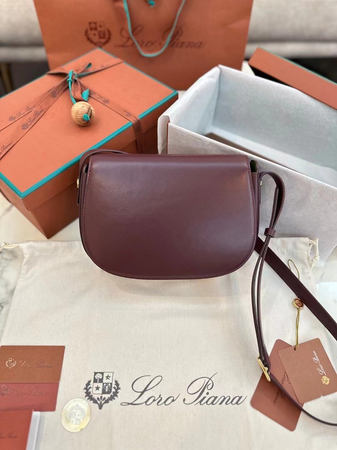 Loro Piana saddle bag view 6