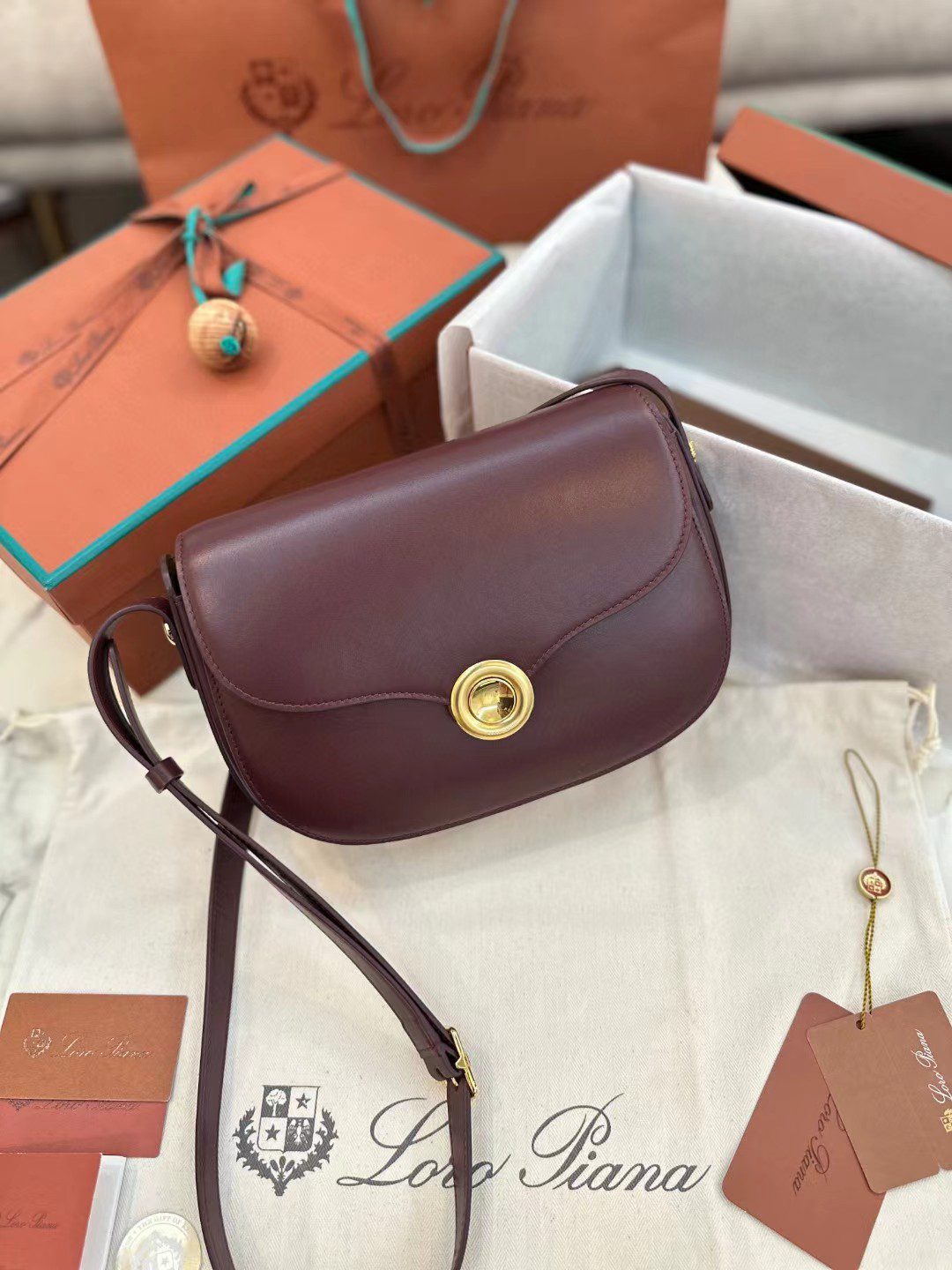 Loro Piana saddle bag view 9
