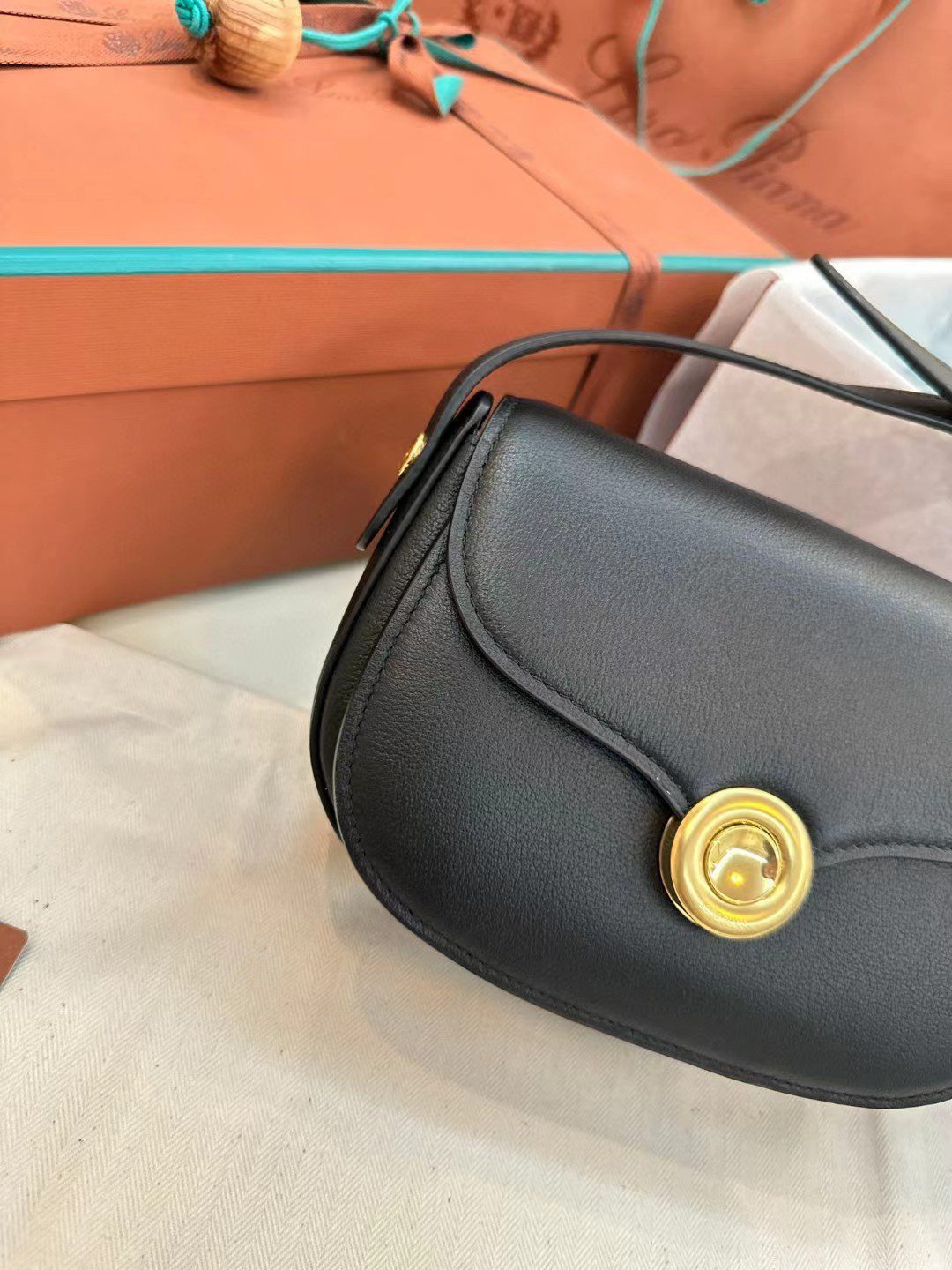 Loro Piana saddle bag view 3