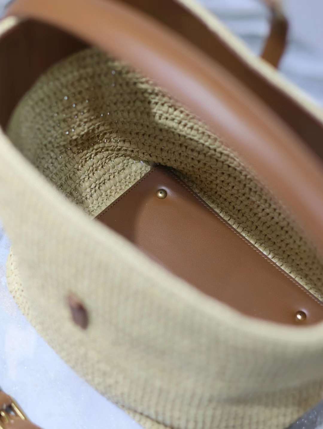 Saint Laurent LE 37 Woven bucket bag view 7
