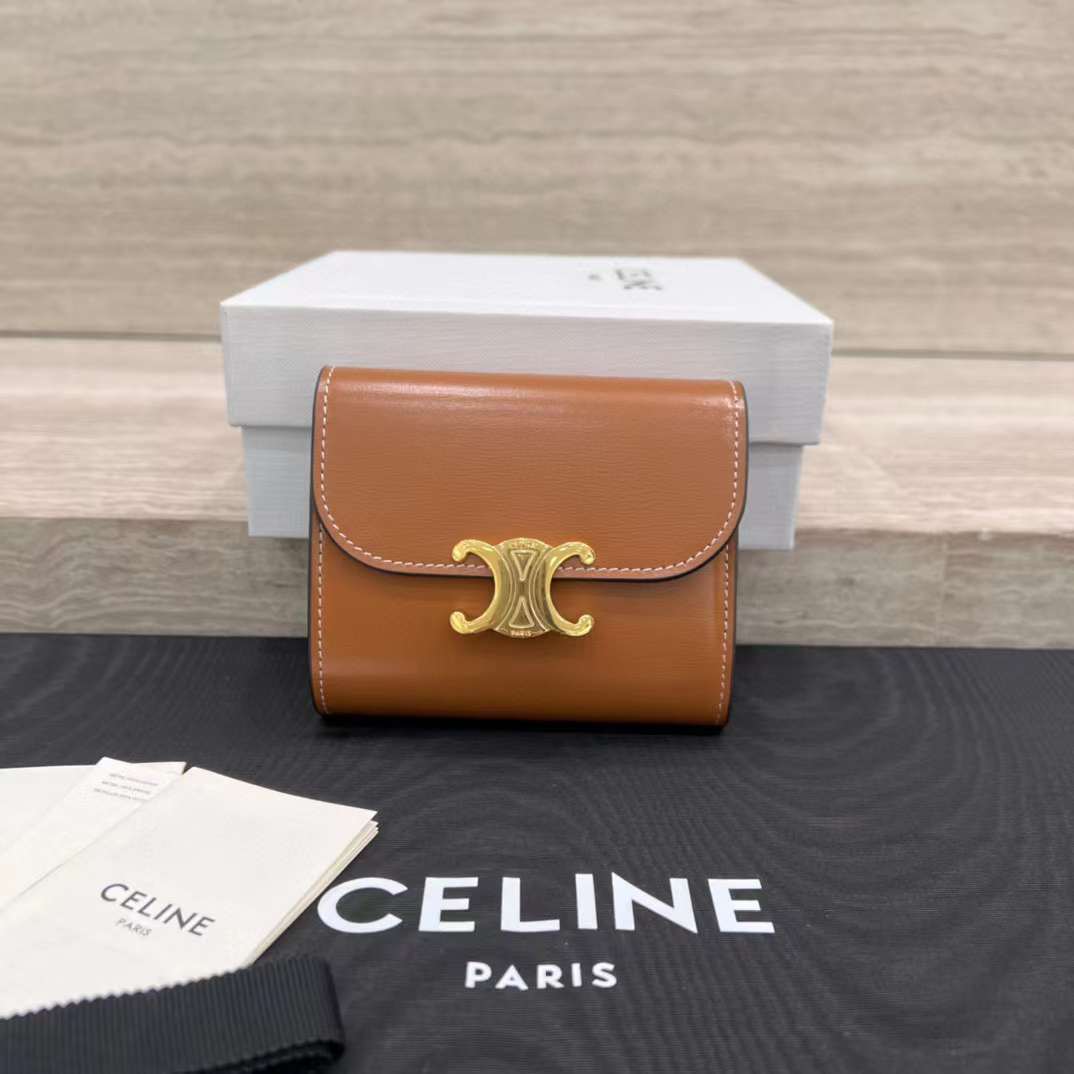 Celine cowhide wallet view 1