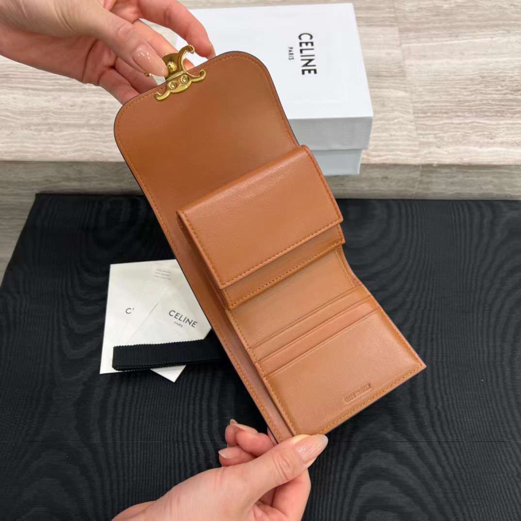 Celine cowhide wallet view 3