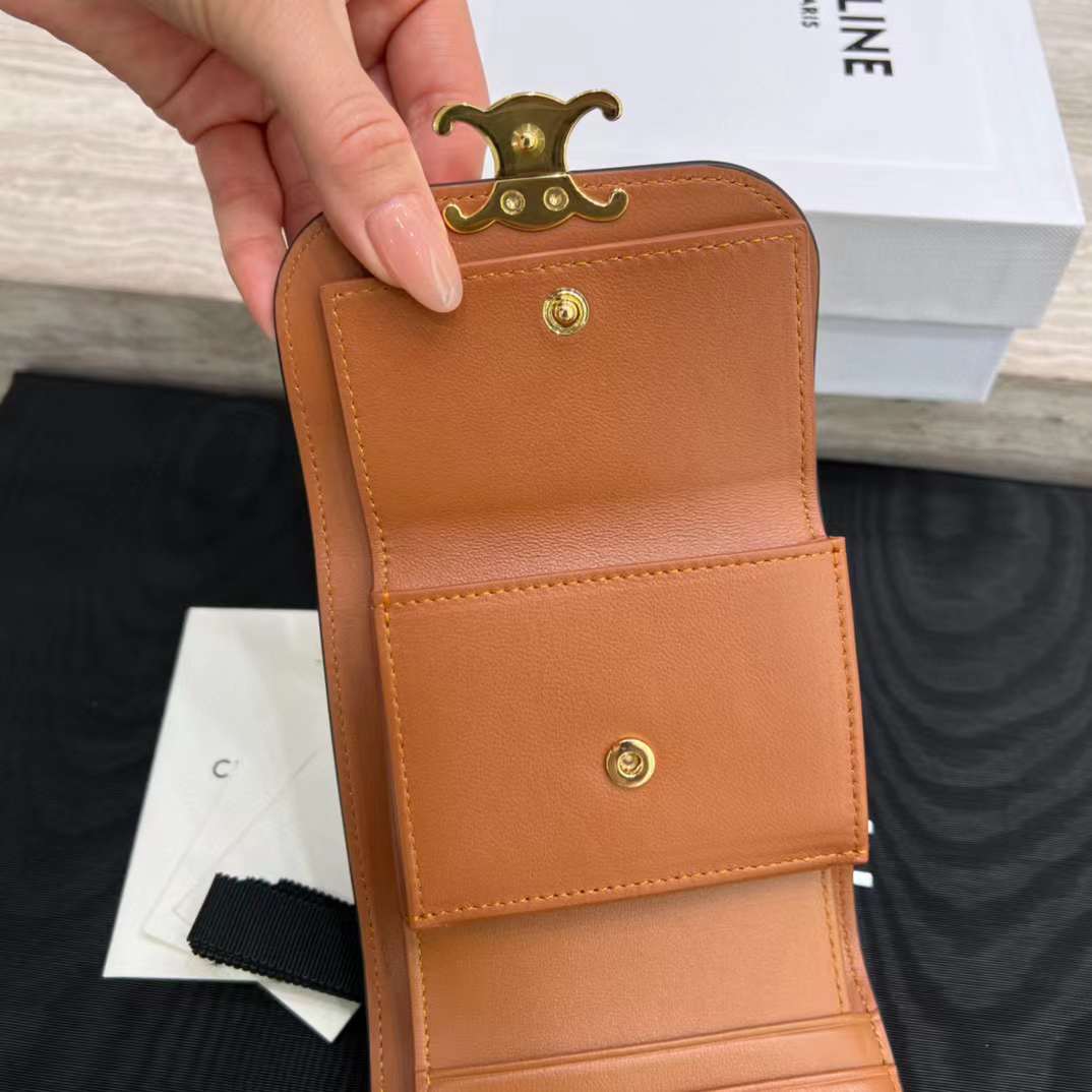Celine cowhide wallet view 4