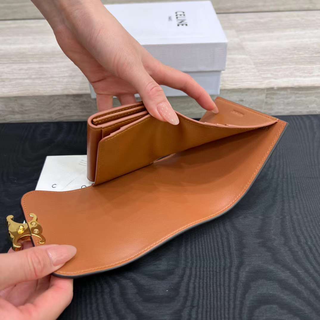 Celine cowhide wallet view 5