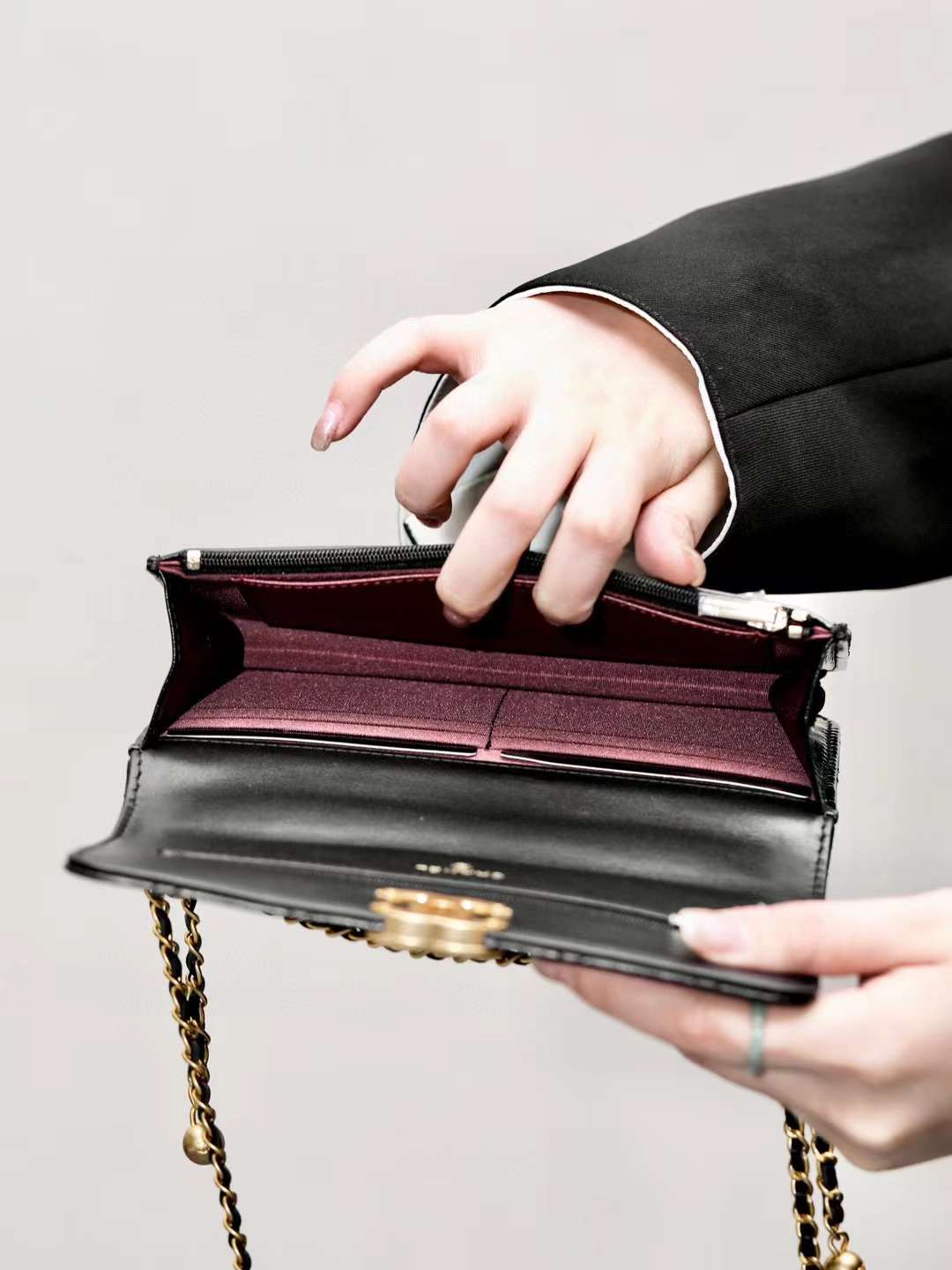 Chanel classics WOC Double ball BAG view 3