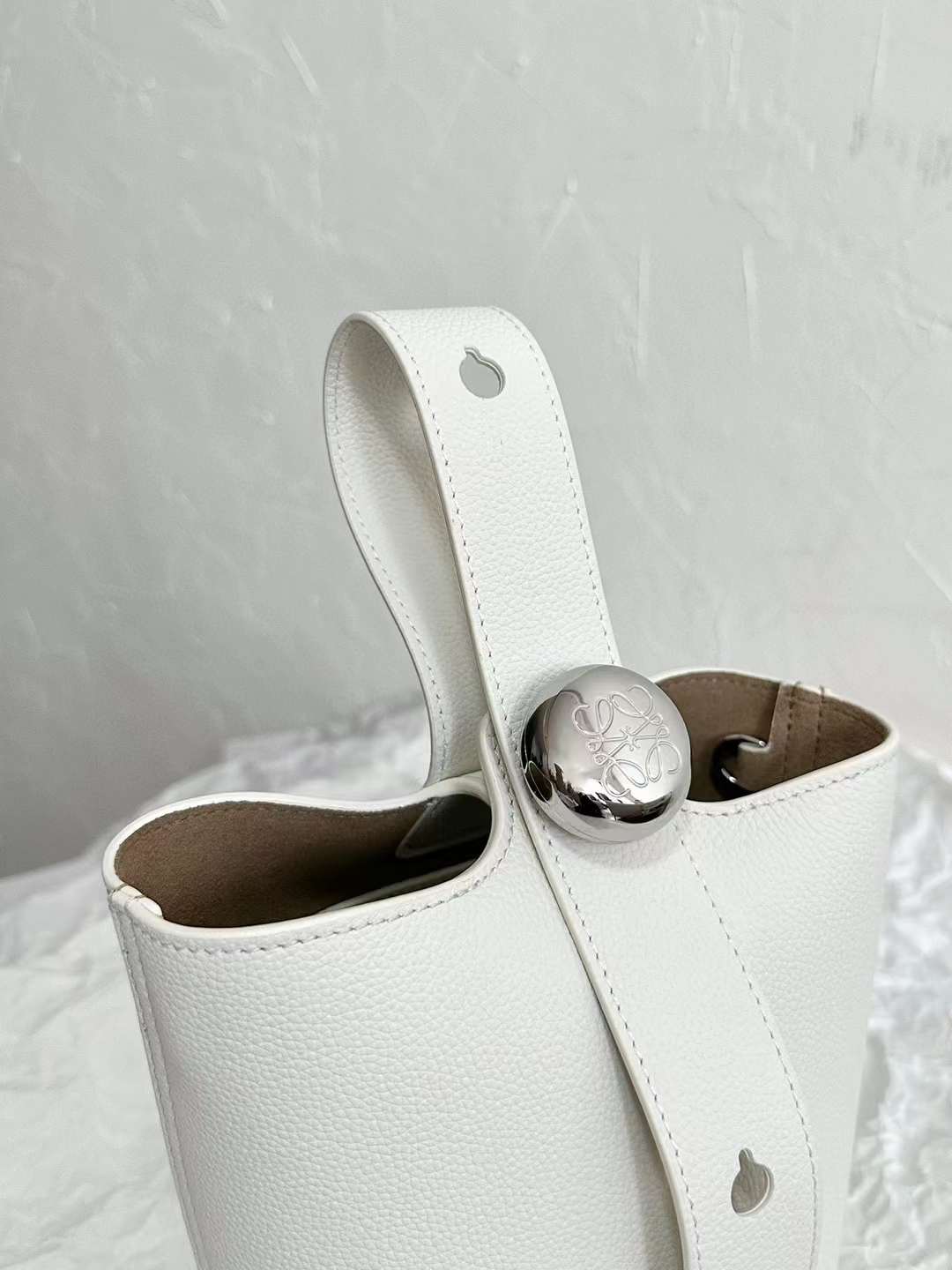 Loewe pebble mini bucket bag view 3