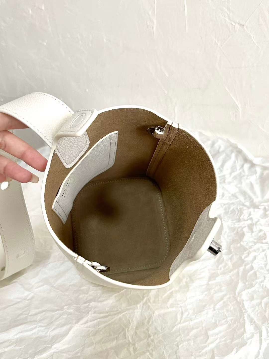 Loewe pebble mini bucket bag view 8