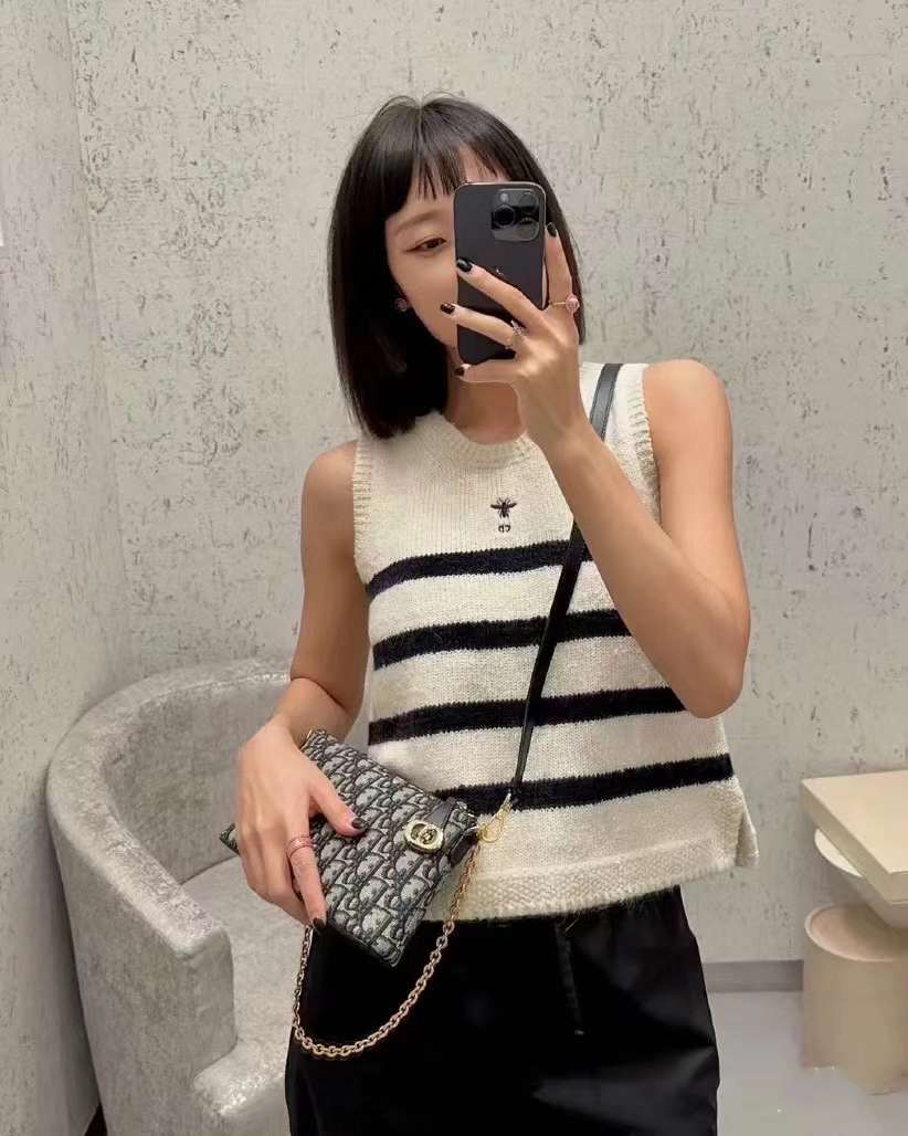 Dior Canvas mahjong bag view 1