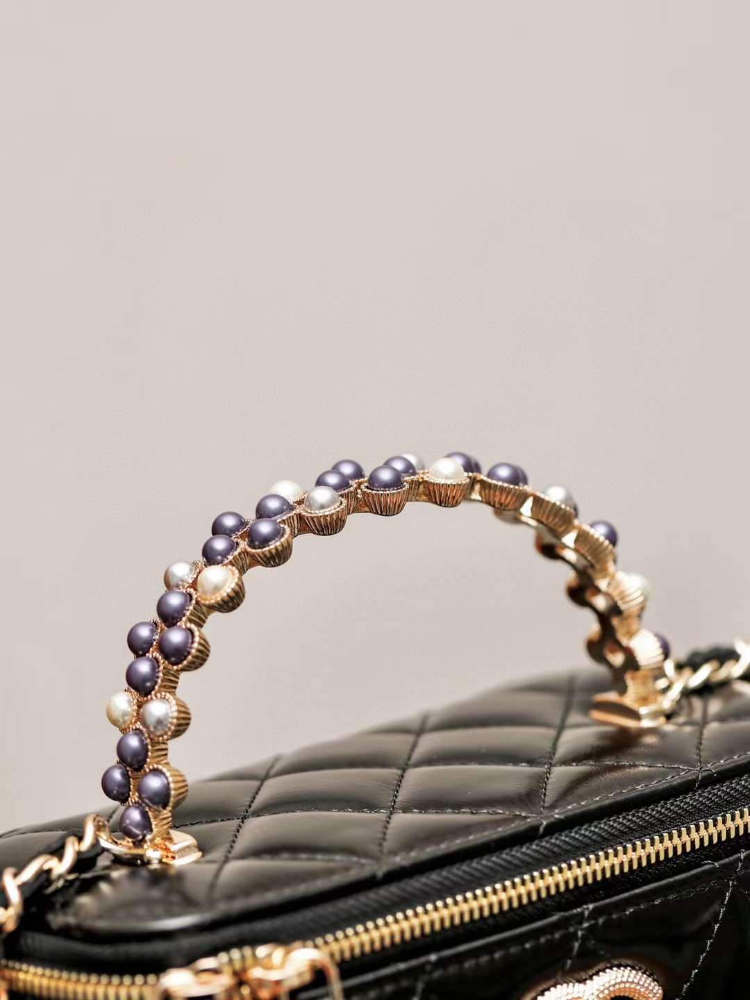 Chanel 24P Pearl makeup case bag view 6
