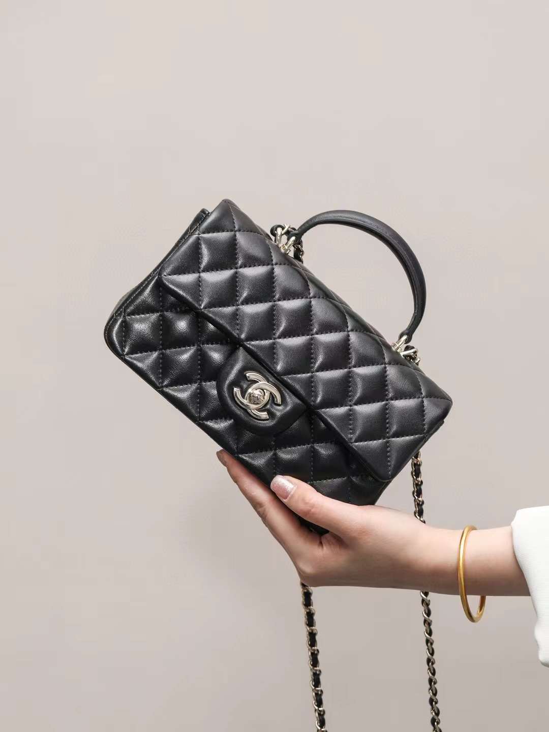 Chanel CF handle wrist bag view 1