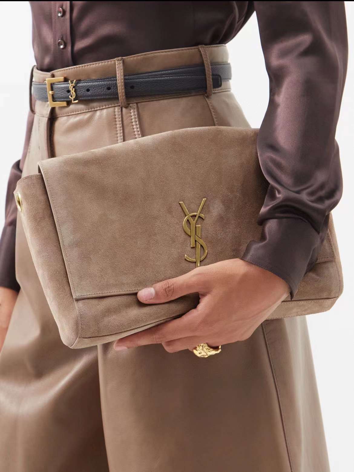 Saint Laurent KATE suede bag view 8