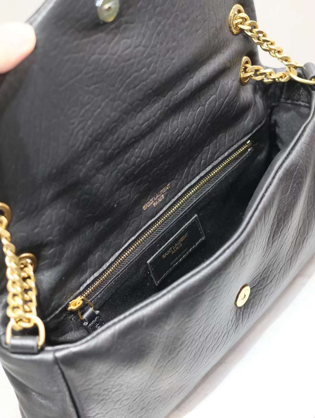 Saint Laurent CALYPSO_ Elephant leather chain bag view 2