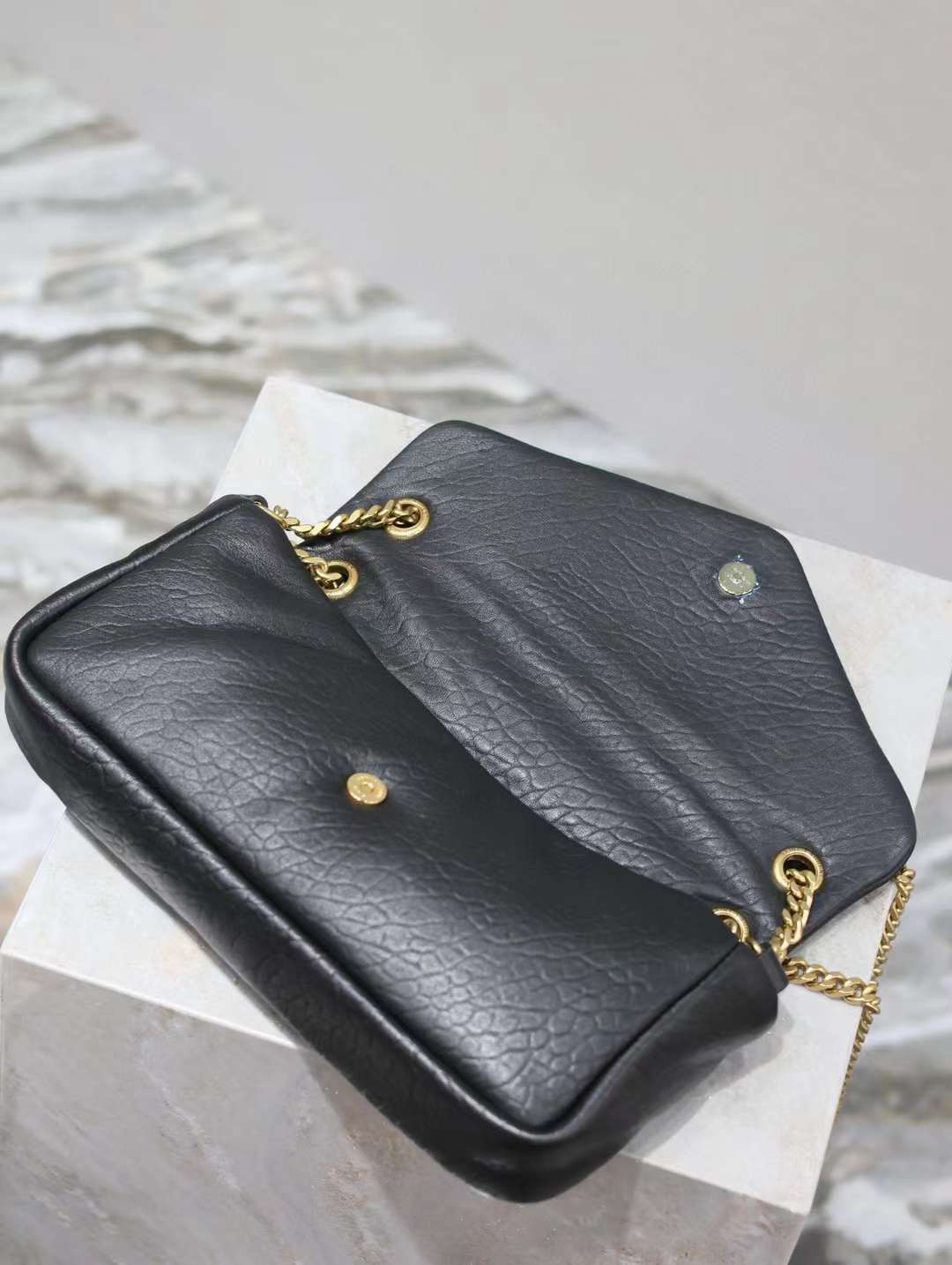 Saint Laurent CALYPSO_ Elephant leather chain bag view 3