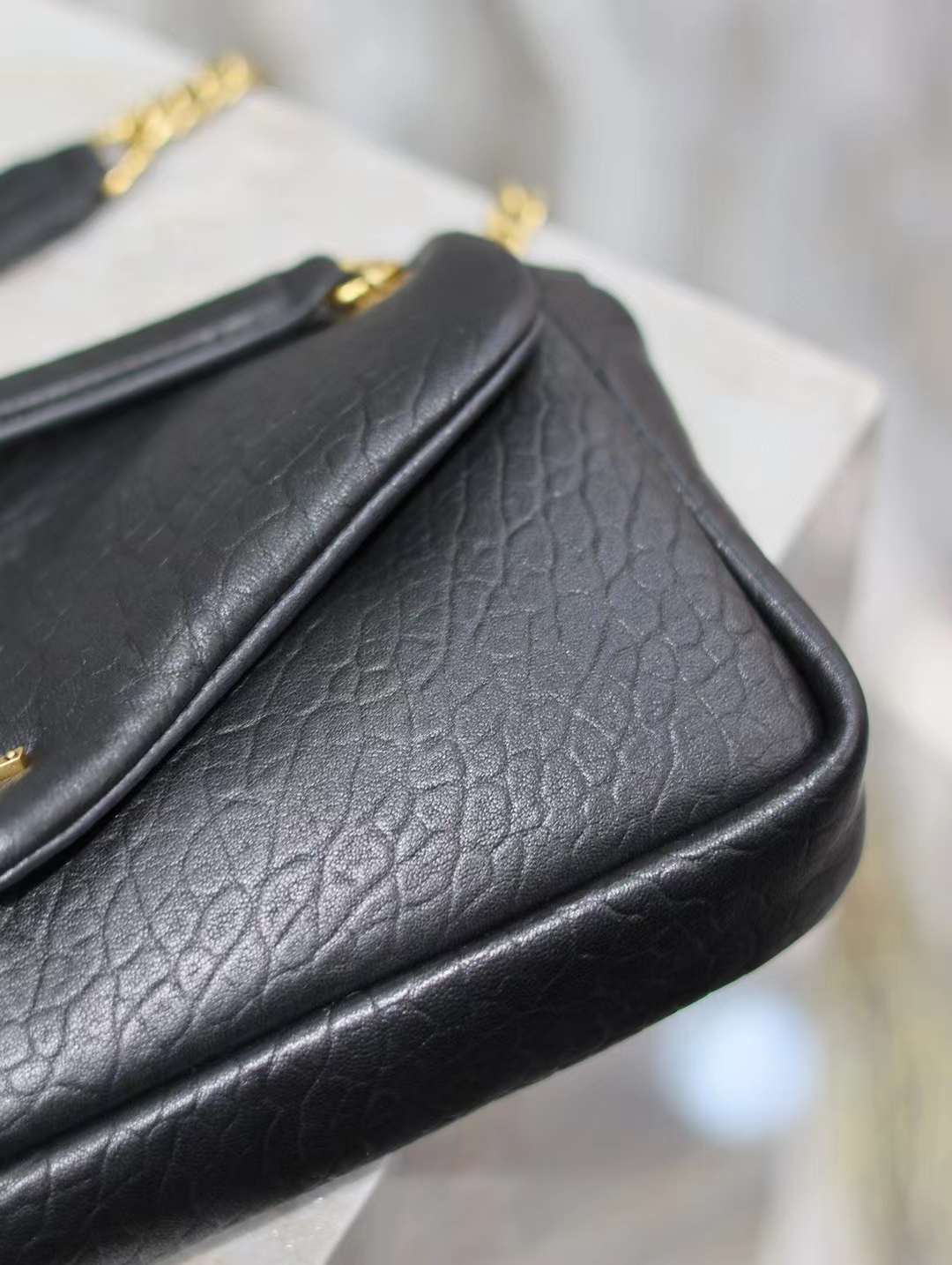 Saint Laurent CALYPSO_ Elephant leather chain bag view 7