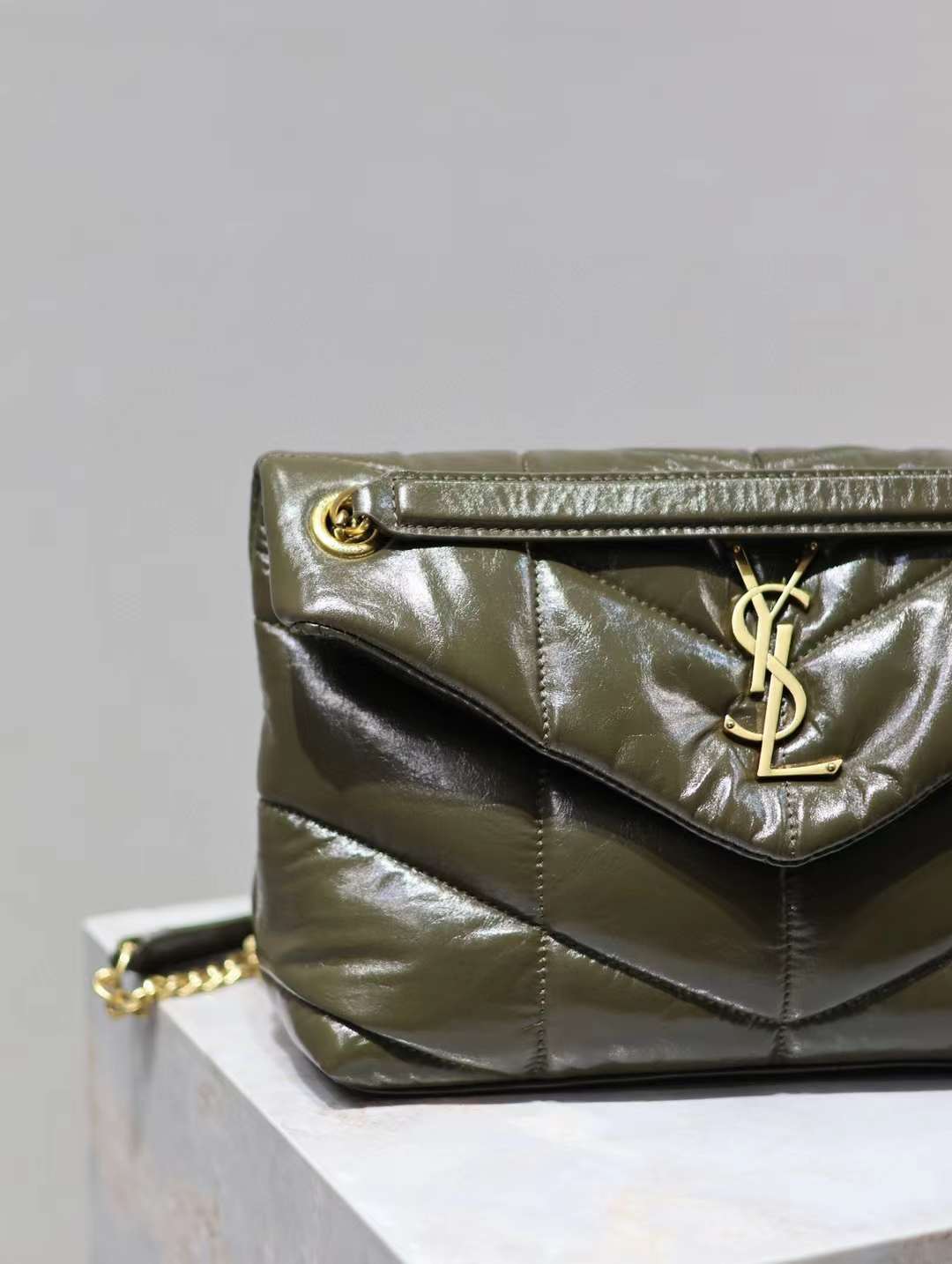 Saint Laurent Loulou Puffer Double chain bag view 2