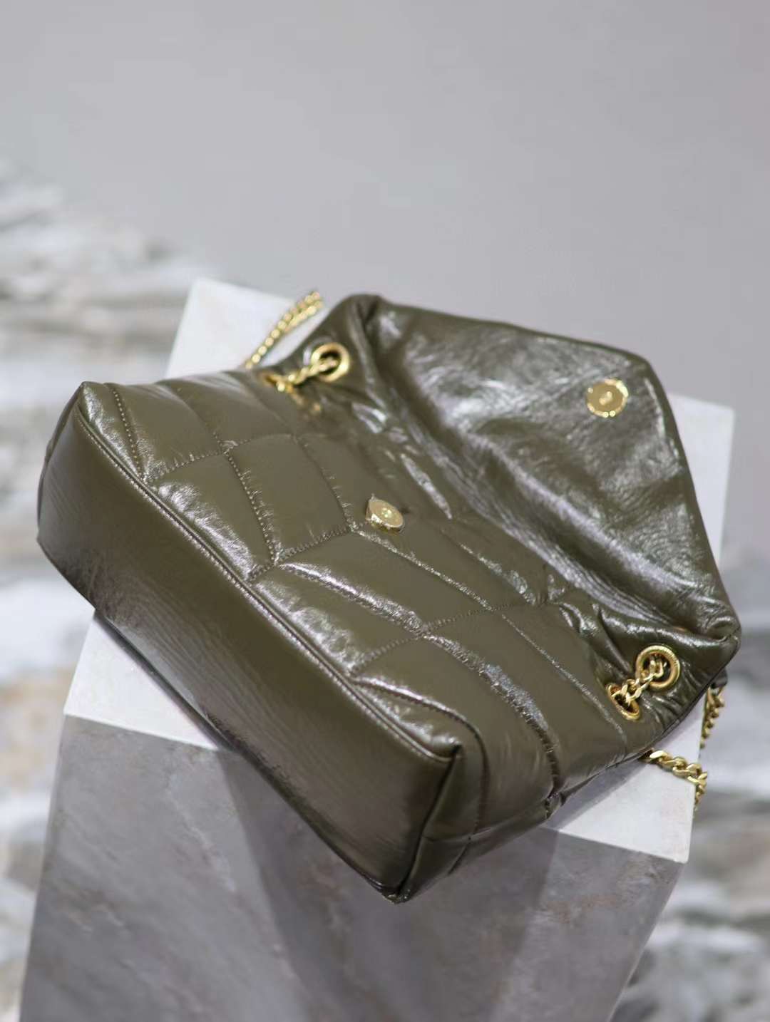Saint Laurent Loulou Puffer Double chain bag view 3