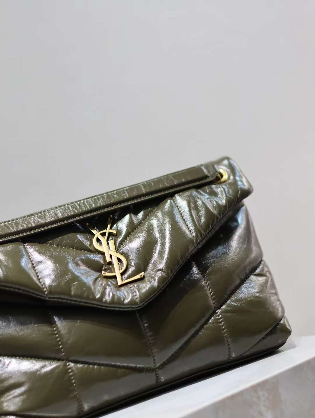 Saint Laurent Loulou Puffer Double chain bag view 6