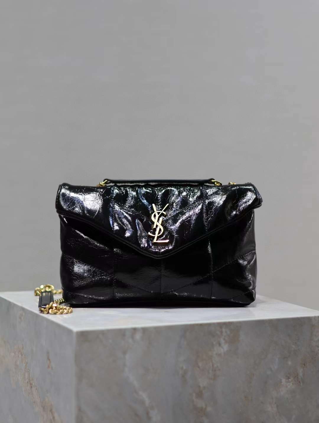Saint Laurent Loulou Puffer mini Double chain bag view 1