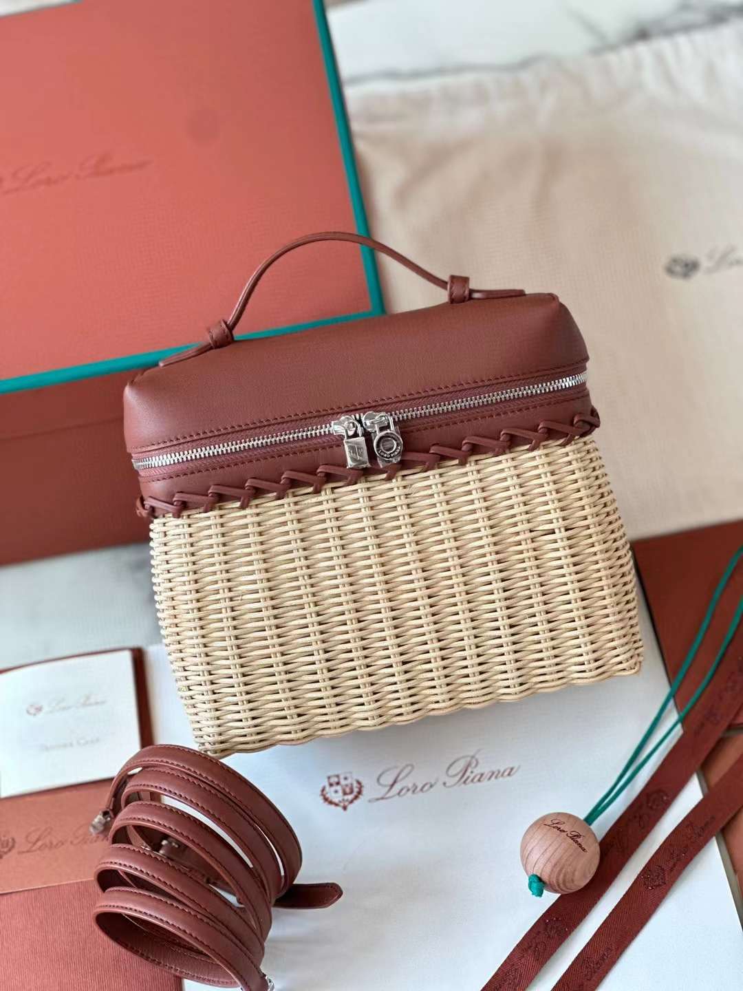 Loro Piana extrapocket Bamboo bag view 6