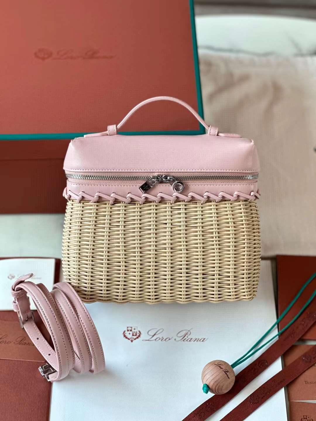 Loro Piana extrapocket Bamboo bag view 7