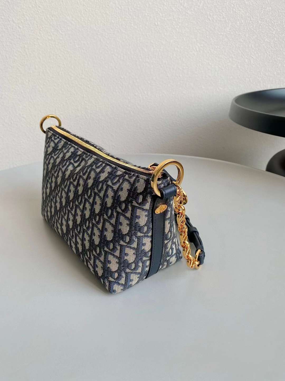 Dior star blue canvas bag view 3