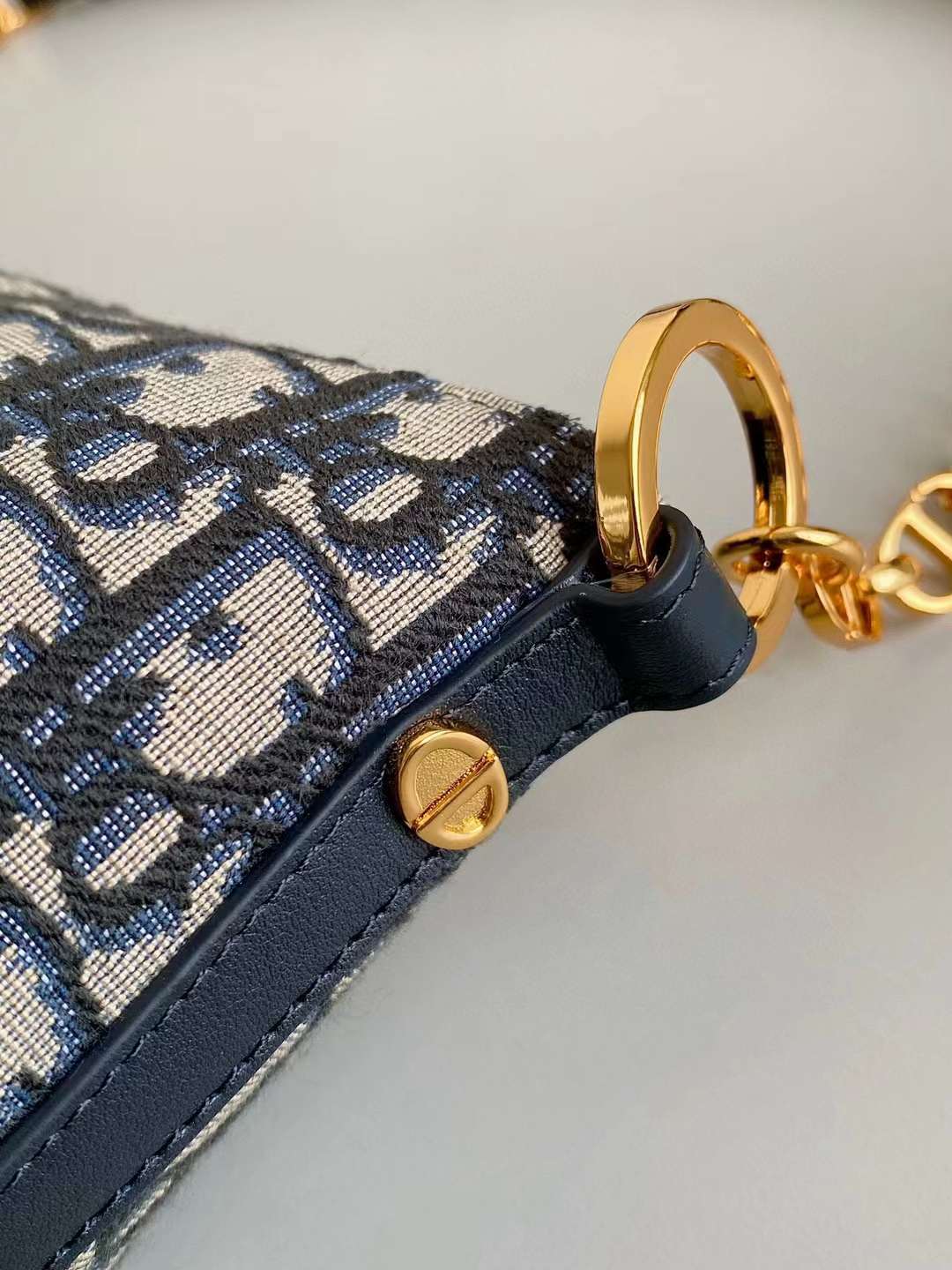 Dior star blue canvas bag view 4