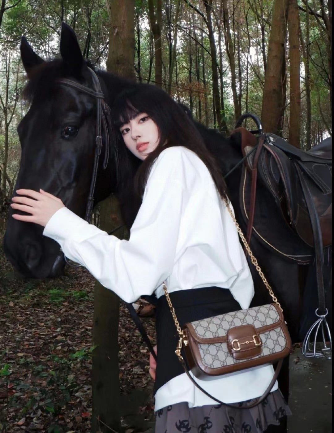 Gucci Horsebit 1955 Shoulder Bag view 11