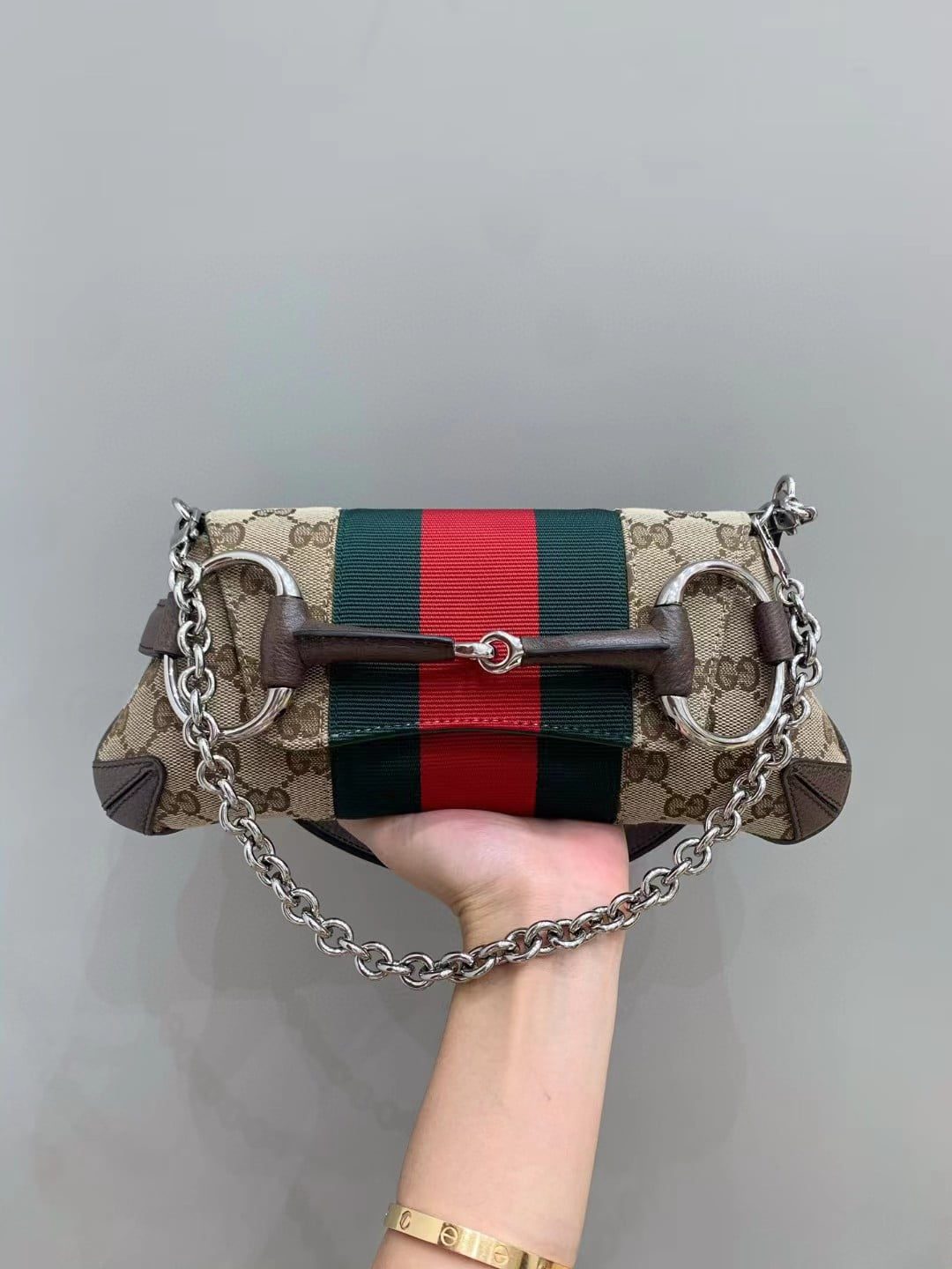 Gucci Horsebit Chain Small Shoulder Bag view 2