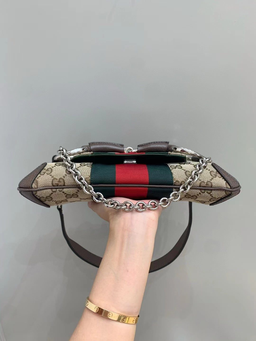 Gucci Horsebit Chain Small Shoulder Bag view 4