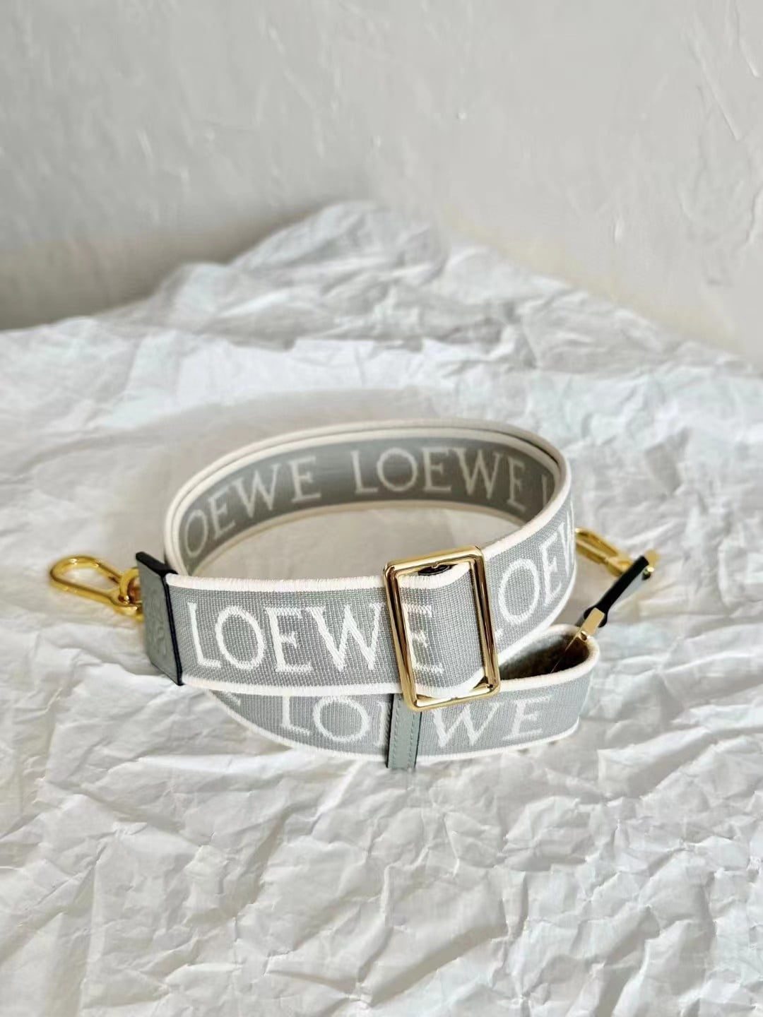 Loewe Anagram Strap in jacquard and calfskin view 5