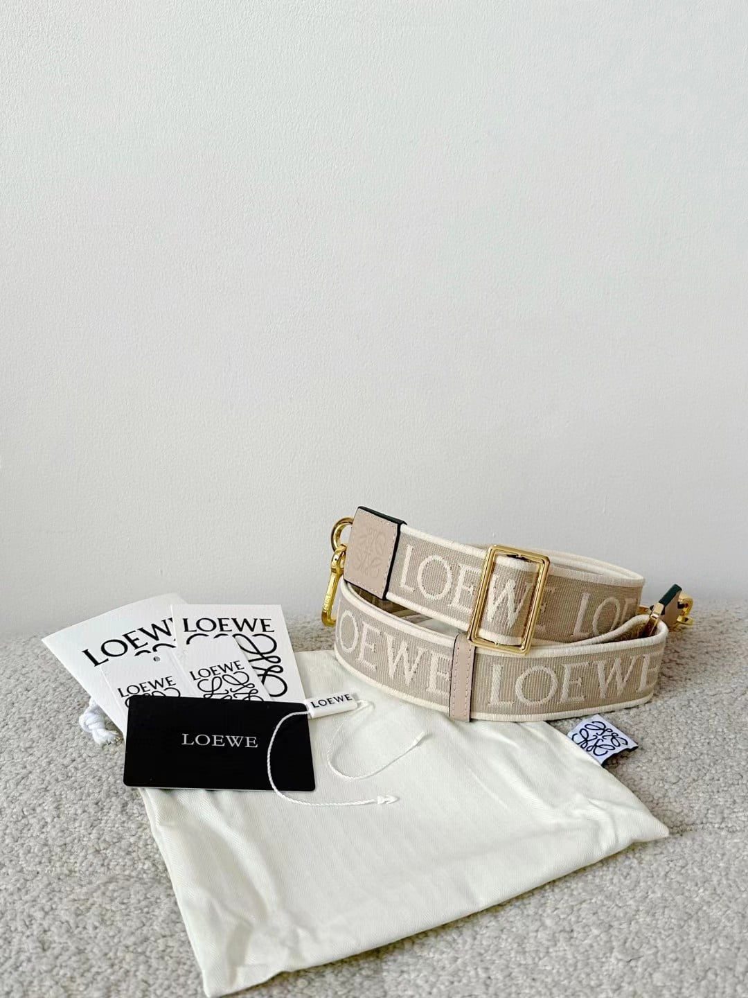 Loewe Anagram Strap in jacquard and calfskin view 7