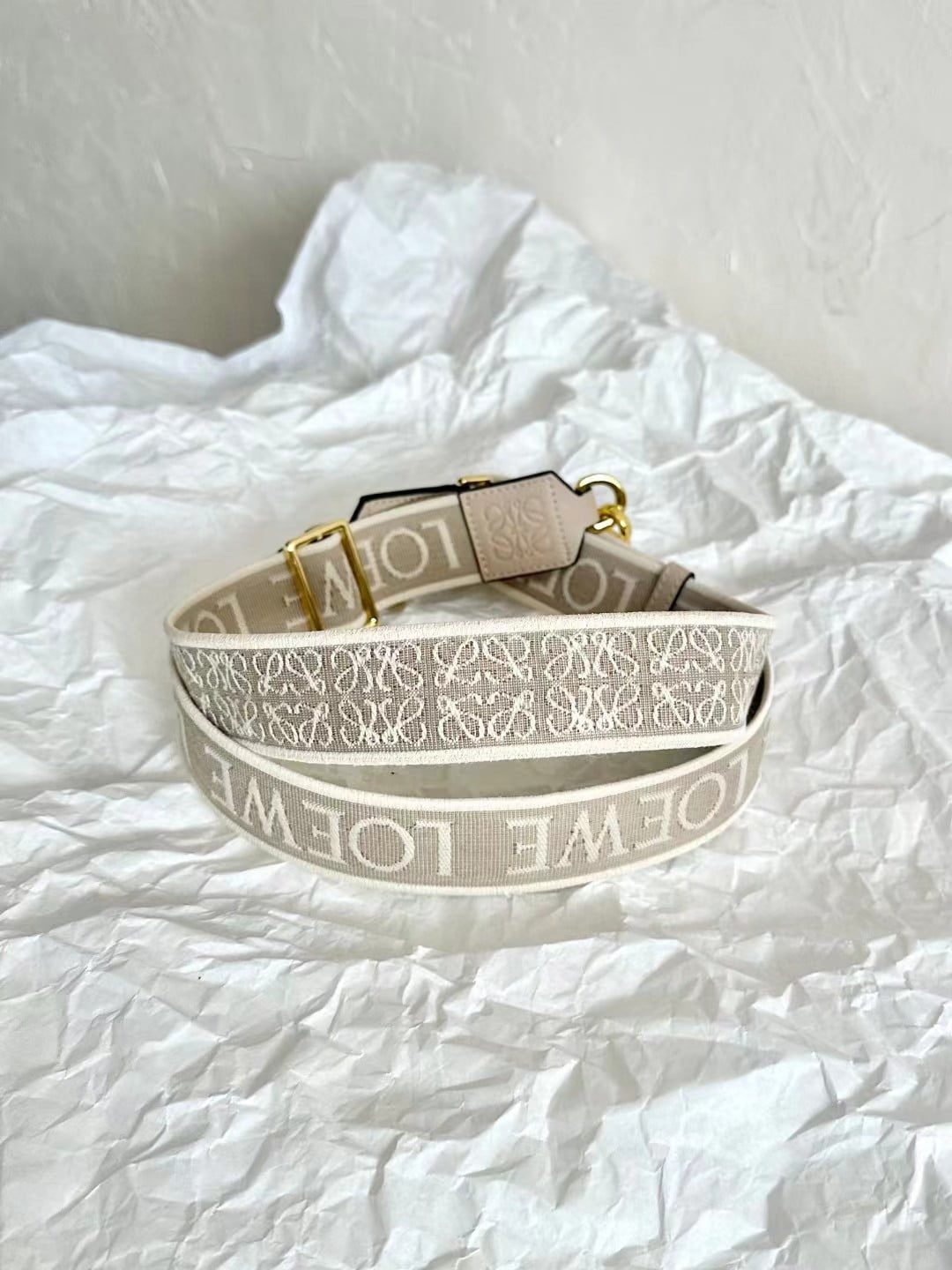 Loewe Anagram Strap in jacquard and calfskin view 8