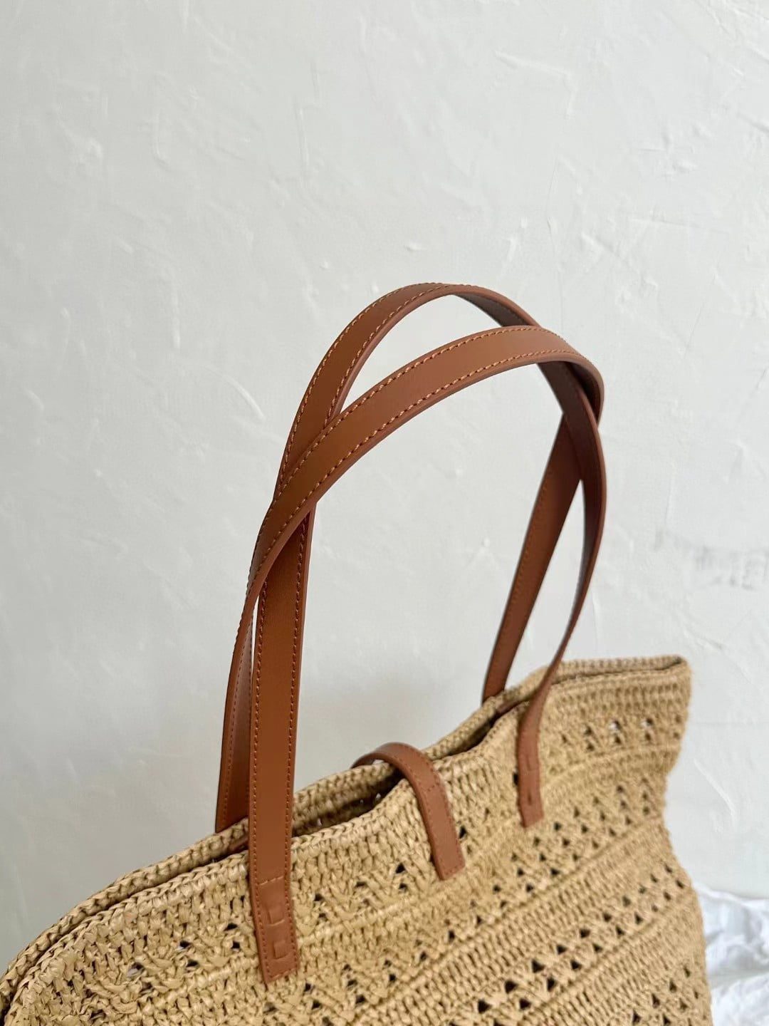 Saint Laurent Panier Raffia Bag view 18