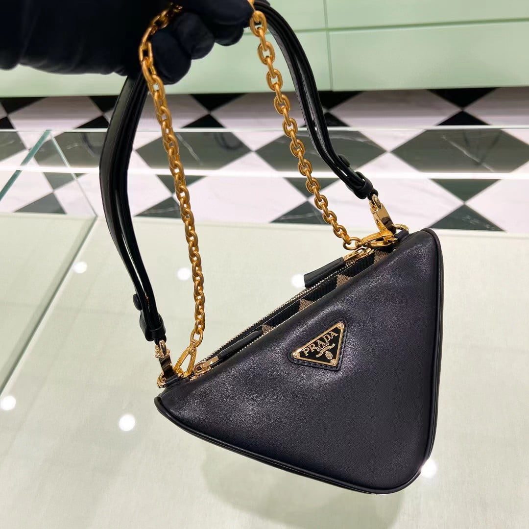 Prada Symbole Embroidered Fabric Bag 1BC176 view 10
