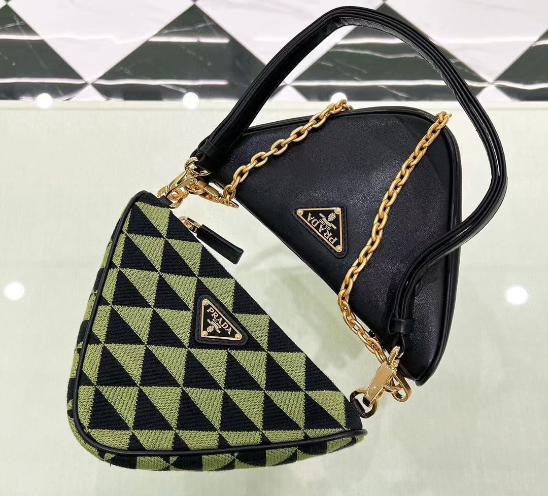Prada Symbole Embroidered Fabric Bag 1BC176 view 2