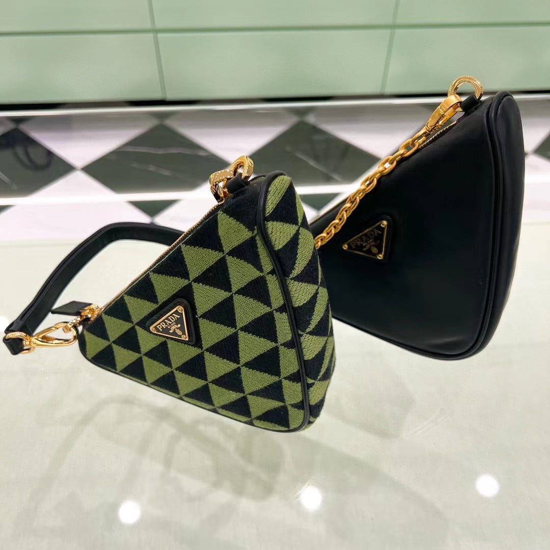 Prada Symbole Embroidered Fabric Bag 1BC176 view 3