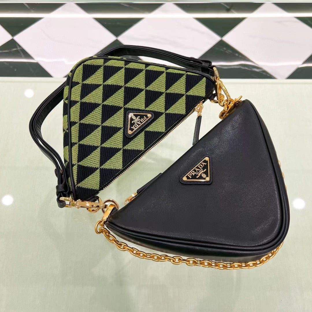 Prada Symbole Embroidered Fabric Bag 1BC176 view 4