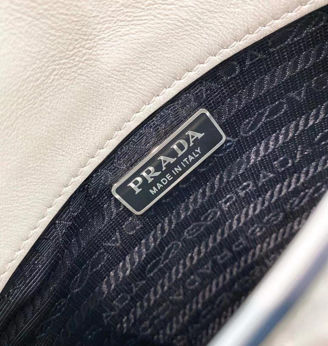 Prada Cleo Brushed Leather Mini Shoulder Bag with Flap view 10