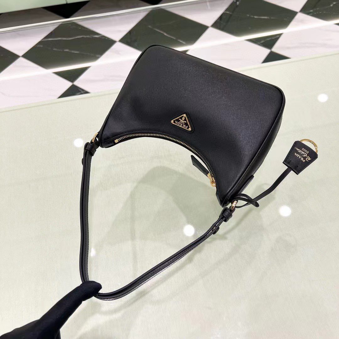 Prada Re-Edition Saffiano Leather Mini Bag 1BC204 view 15