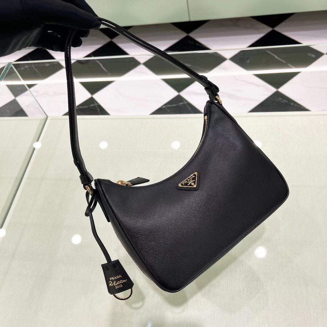 Prada Re-Edition Saffiano Leather Mini Bag 1BC204 view 17