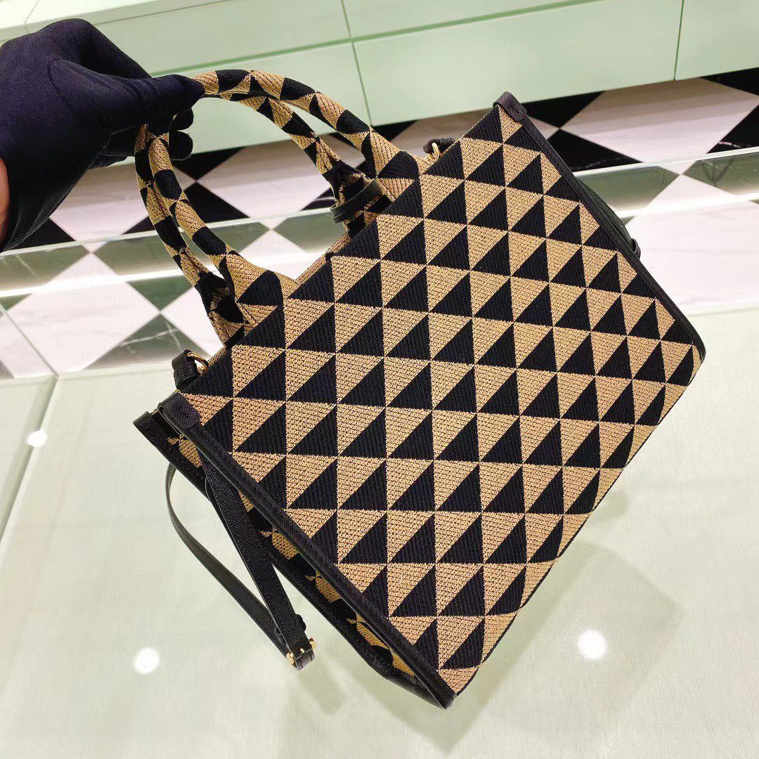 Prada Symbole Embroidered Fabric Bag 1BA355 view 16