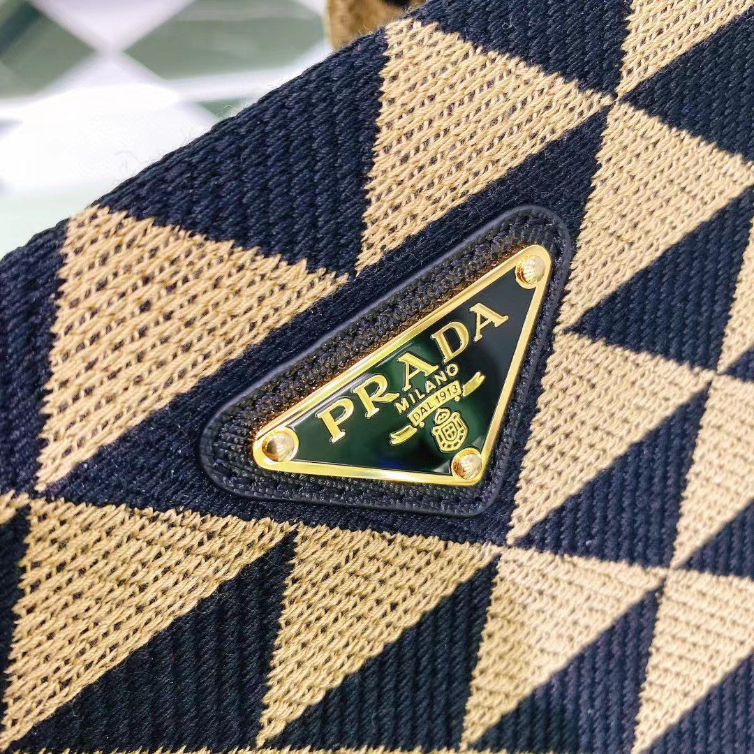 Prada Symbole Embroidered Fabric Bag 1BA355 view 17