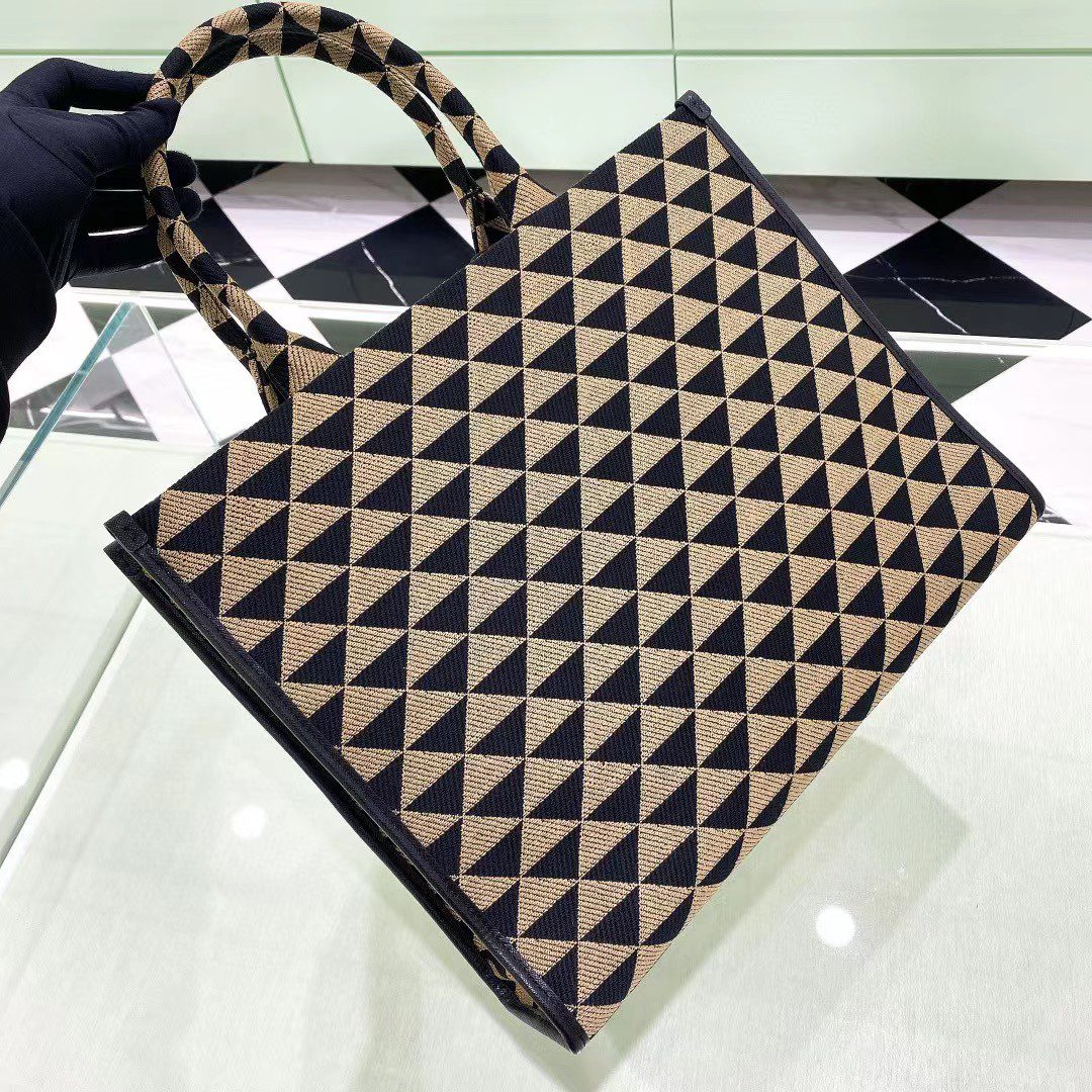 Prada Symbole Embroidered Fabric Bag 1BA355 view 23