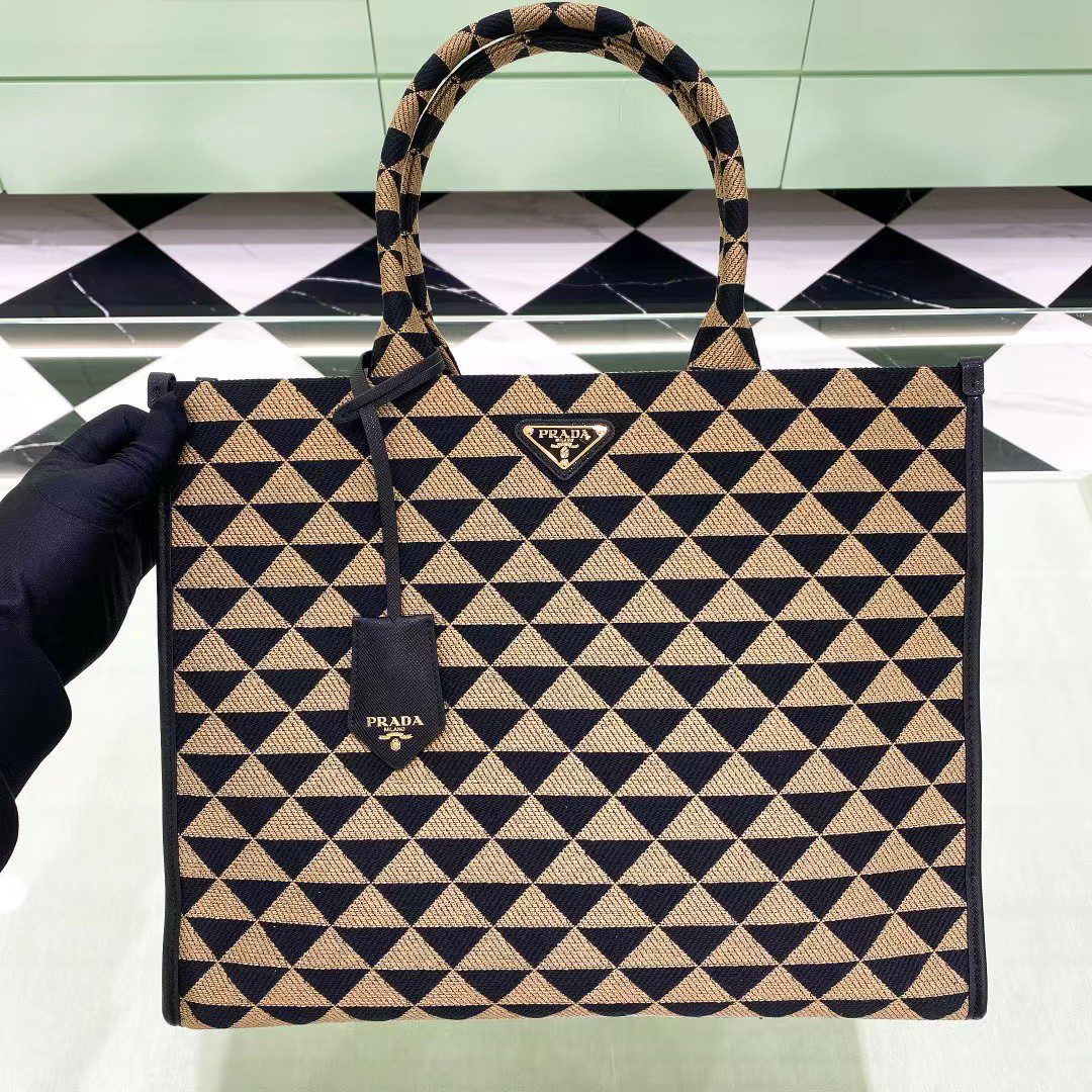 Prada Symbole Embroidered Fabric Bag 1BA355 view 24