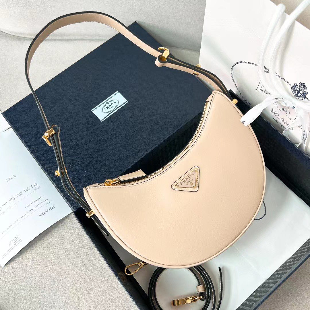 Prada Arque Leather Shoulder Bag 1BC194 view 11
