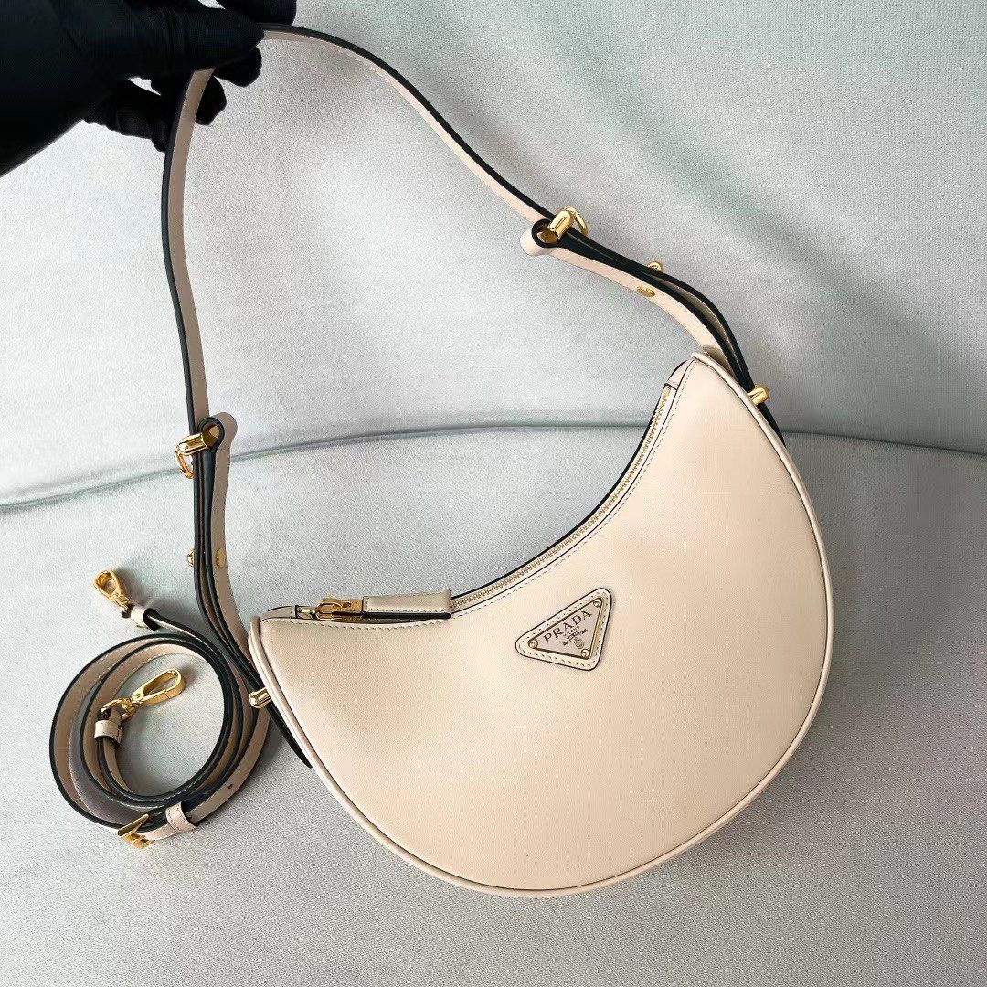 Prada Arque Leather Shoulder Bag 1BC194 view 12
